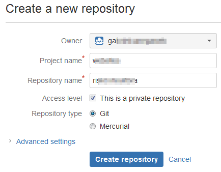 Bitbucket - Create a New Repository